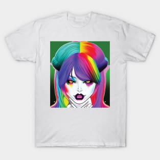 Rainbow Zombie Babe T-Shirt